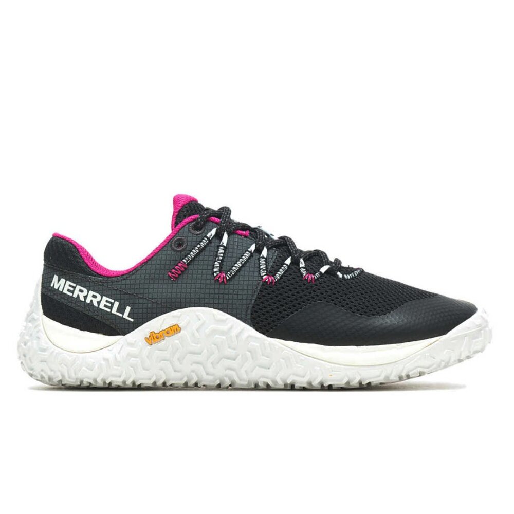 IN BOX MERRELL TRAIL GLOVE 7 PINK AND BLACK WALKING TRAIL RUNNERS WORN ONCE SZ 9